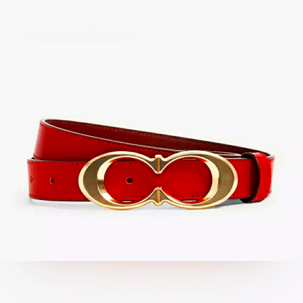 NWT Red Coach Signature Belt, Size M